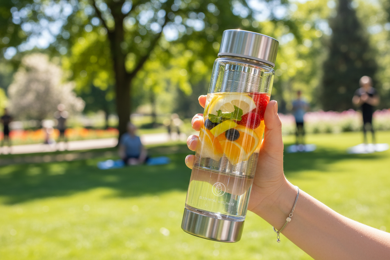 Bouteille infuseur lifestyle extérieur