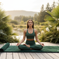 Tapis yoga terrasse nature