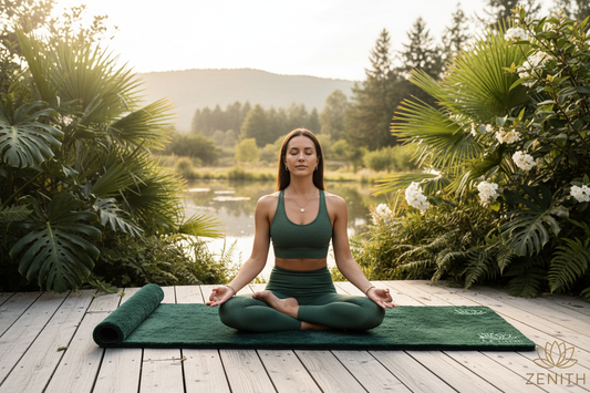 Tapis yoga terrasse nature